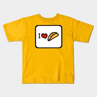 Framed Food I Love a Taco Kids T-Shirt
